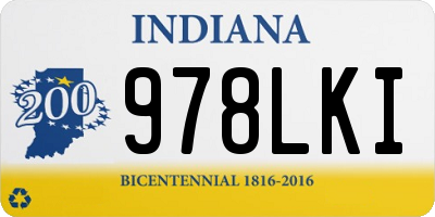 IN license plate 978LKI
