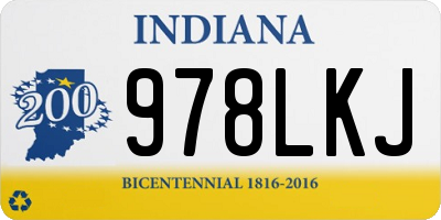IN license plate 978LKJ