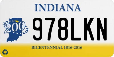 IN license plate 978LKN