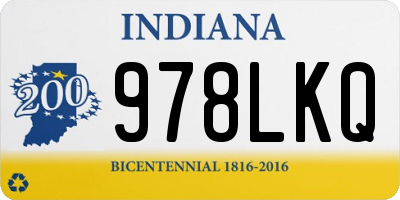 IN license plate 978LKQ