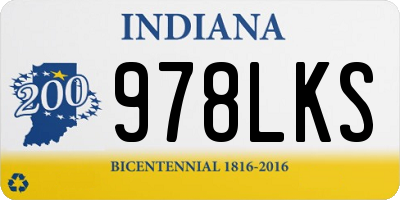 IN license plate 978LKS