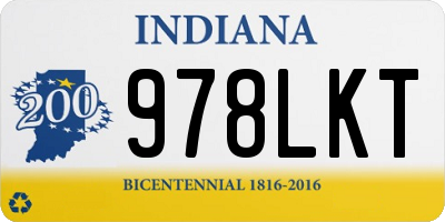 IN license plate 978LKT