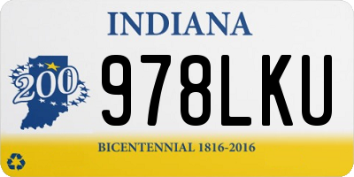 IN license plate 978LKU