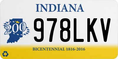 IN license plate 978LKV