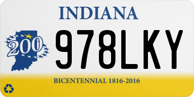 IN license plate 978LKY