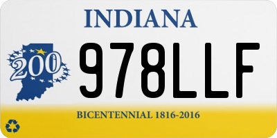 IN license plate 978LLF