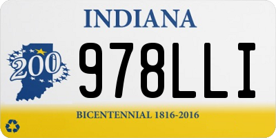 IN license plate 978LLI