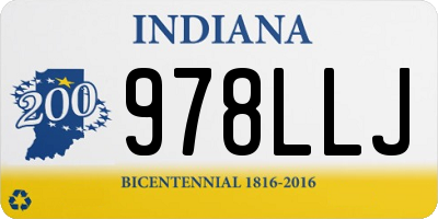 IN license plate 978LLJ