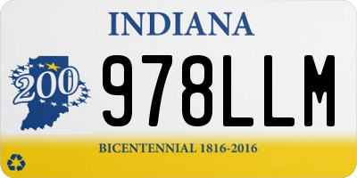 IN license plate 978LLM