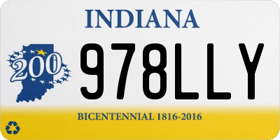 IN license plate 978LLY