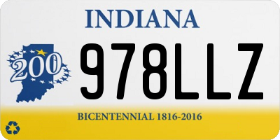 IN license plate 978LLZ