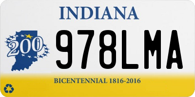 IN license plate 978LMA