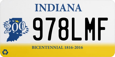 IN license plate 978LMF