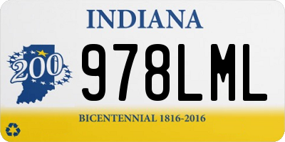 IN license plate 978LML