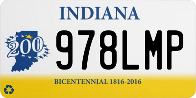 IN license plate 978LMP