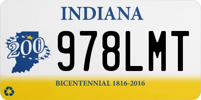 IN license plate 978LMT