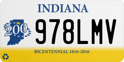 IN license plate 978LMV