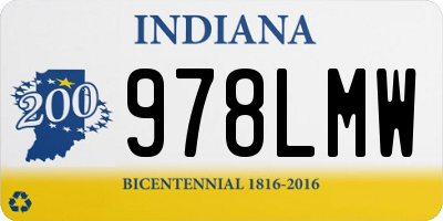 IN license plate 978LMW