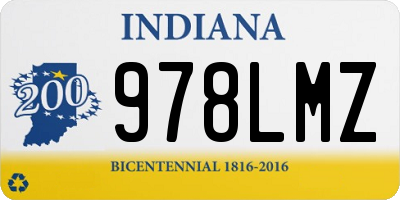 IN license plate 978LMZ