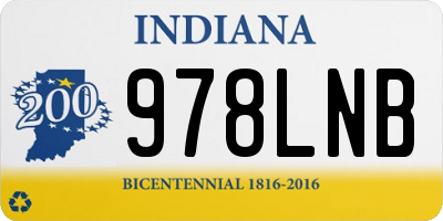 IN license plate 978LNB