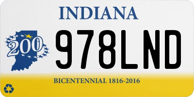 IN license plate 978LND