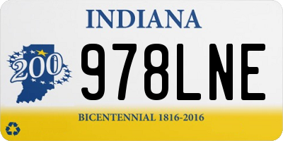 IN license plate 978LNE
