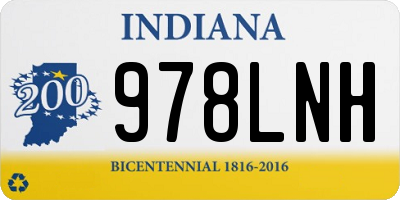 IN license plate 978LNH