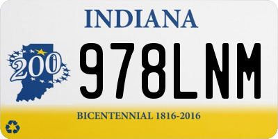 IN license plate 978LNM