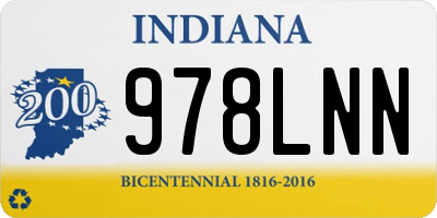 IN license plate 978LNN