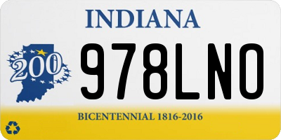 IN license plate 978LNO