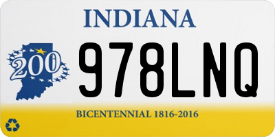 IN license plate 978LNQ