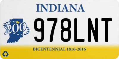 IN license plate 978LNT