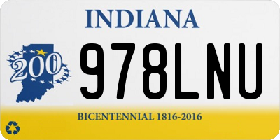 IN license plate 978LNU