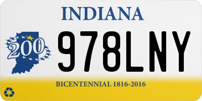 IN license plate 978LNY