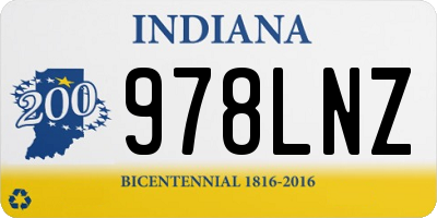 IN license plate 978LNZ