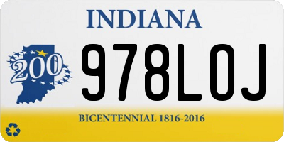 IN license plate 978LOJ