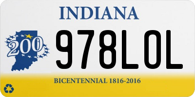 IN license plate 978LOL