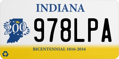 IN license plate 978LPA