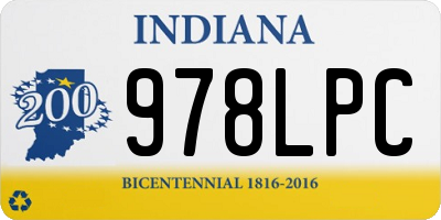IN license plate 978LPC