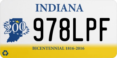 IN license plate 978LPF