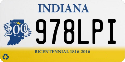 IN license plate 978LPI