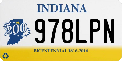 IN license plate 978LPN
