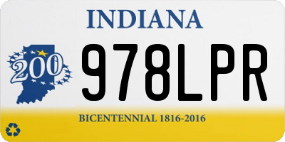 IN license plate 978LPR