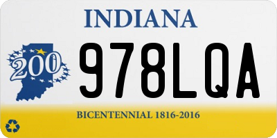 IN license plate 978LQA