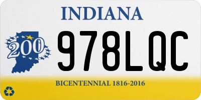IN license plate 978LQC
