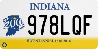 IN license plate 978LQF