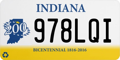 IN license plate 978LQI