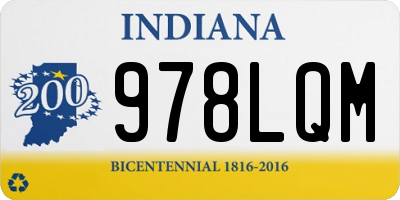 IN license plate 978LQM