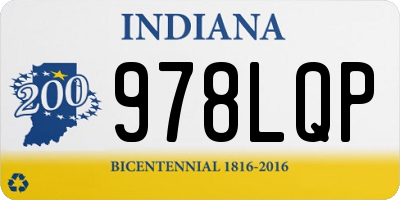 IN license plate 978LQP