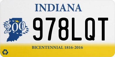 IN license plate 978LQT